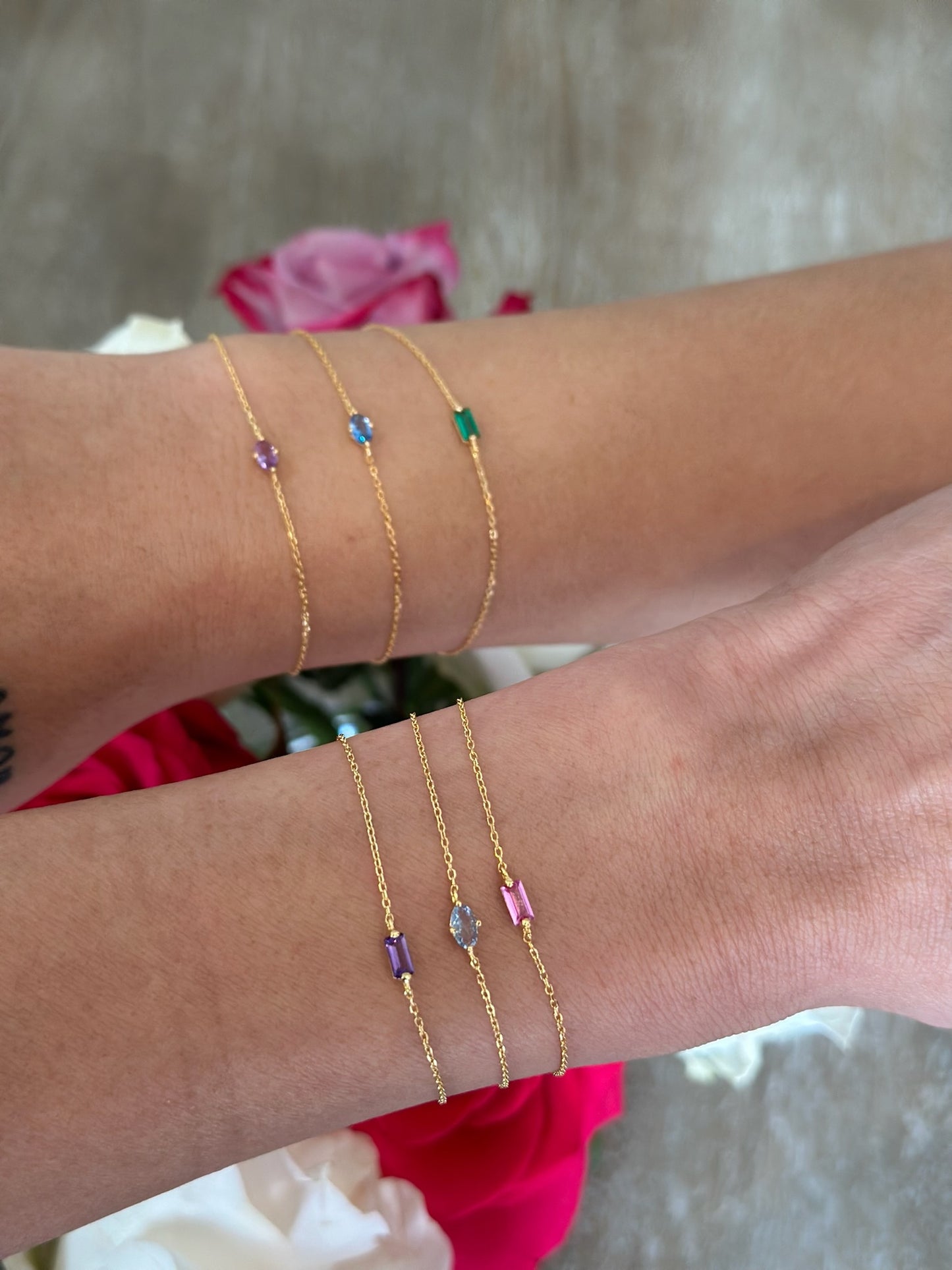 Dainty Birthstone Bracelet