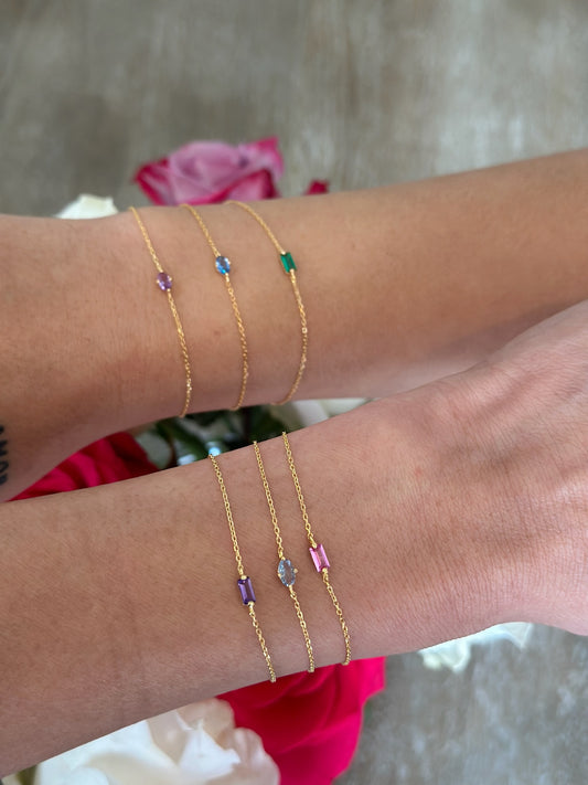 Dainty Birthstone Bracelet