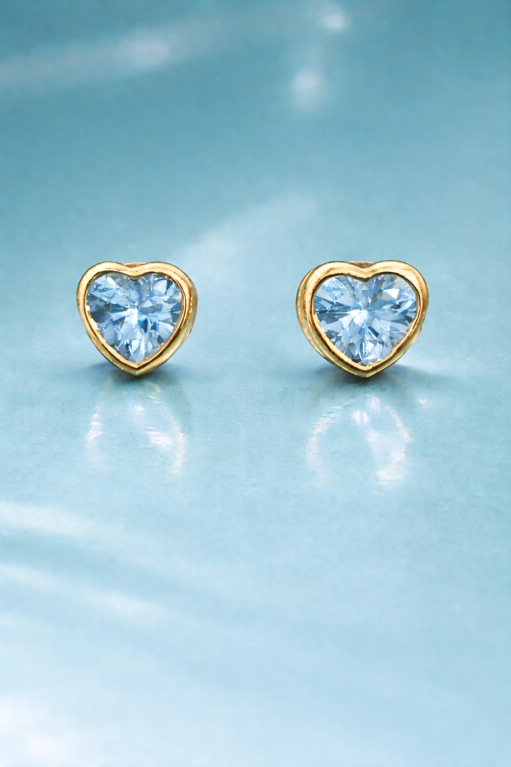 Heart Bezel Studs