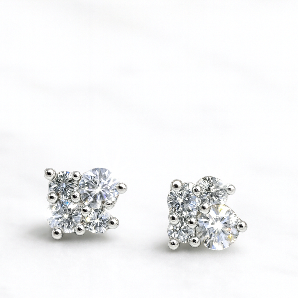 Cluster Diamond Earrings
