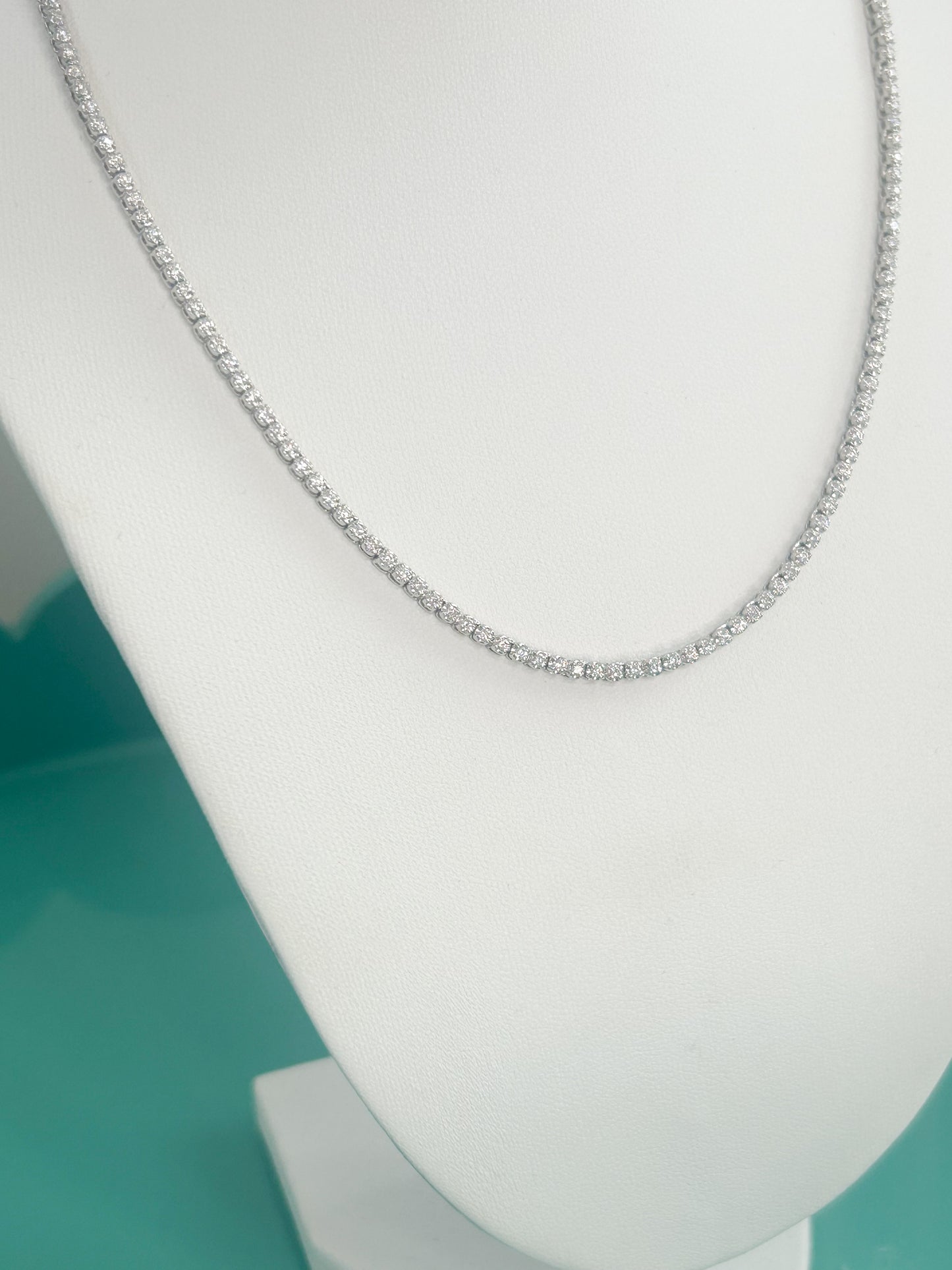 Dainty Diamond Tennis Necklace