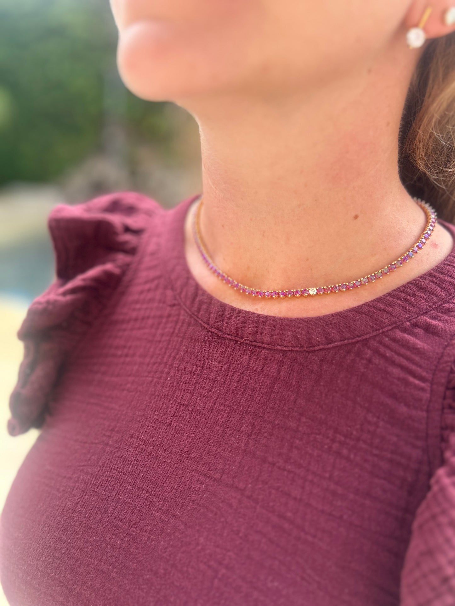 Transfusion Opal and Diamond Necklace