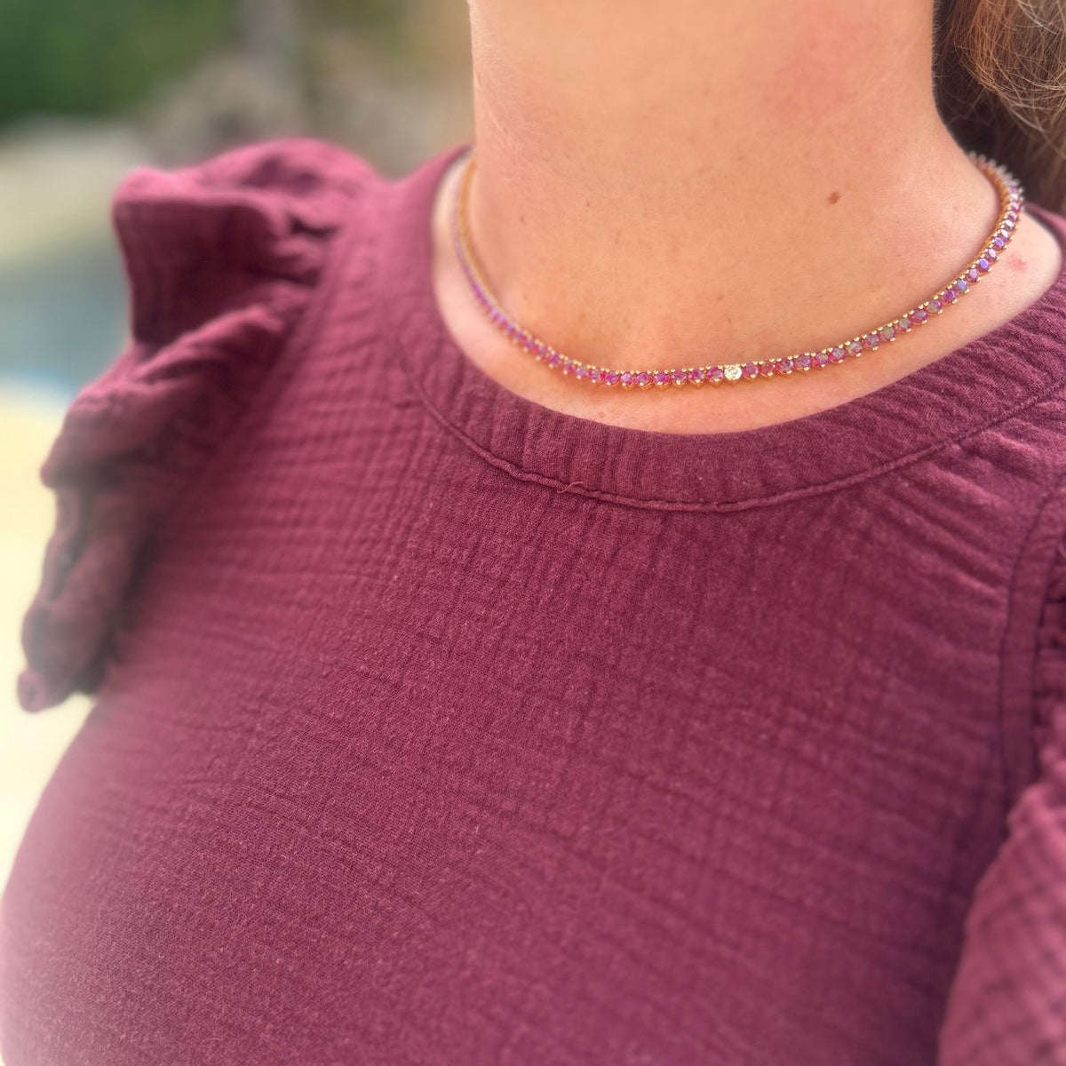 Transfusion Opal and Diamond Necklace
