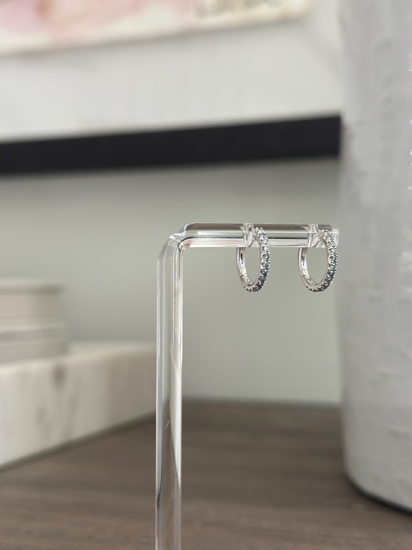 Blue Diamond Hoops