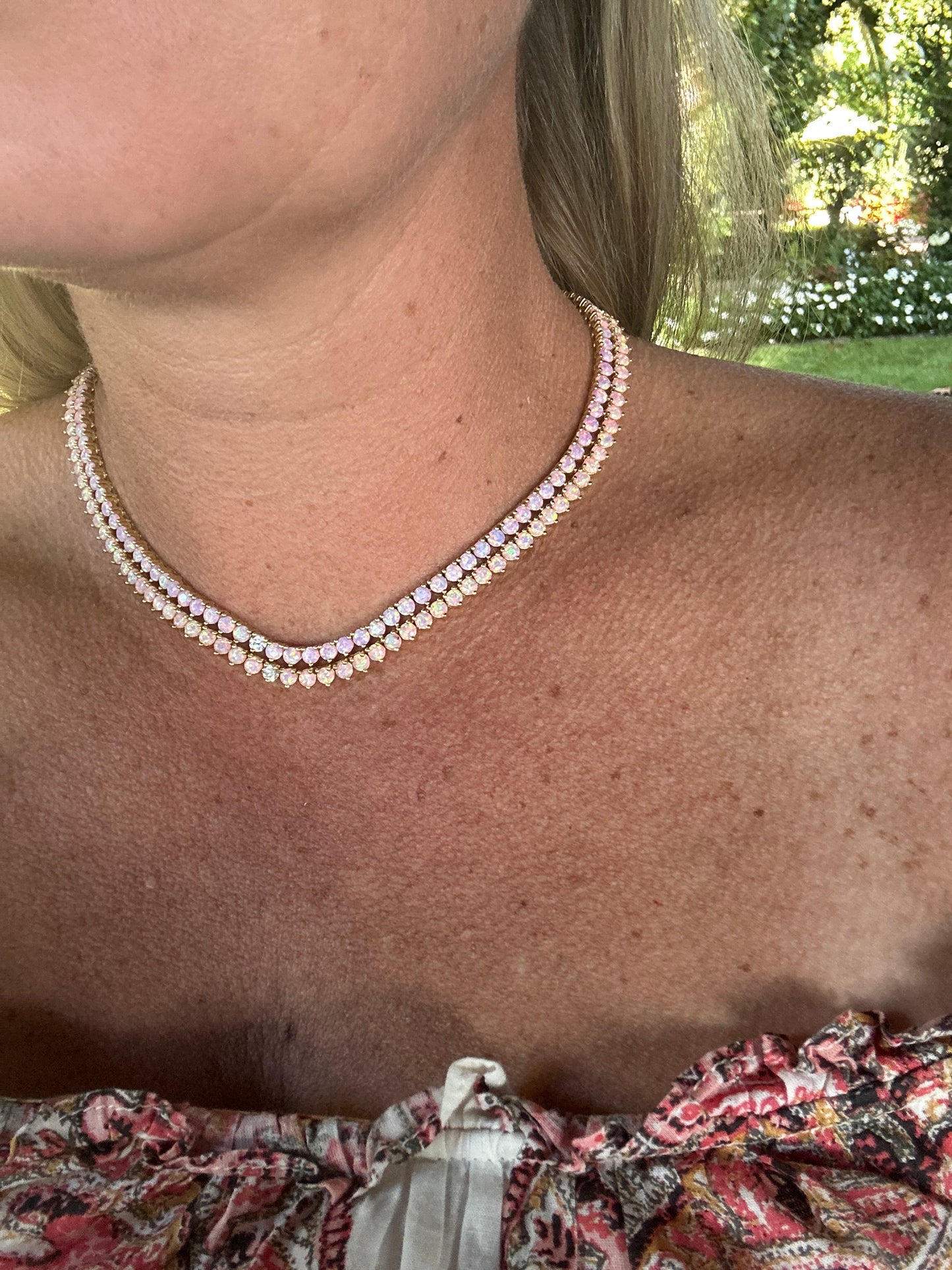 Paloma Opal and Diamond Necklace