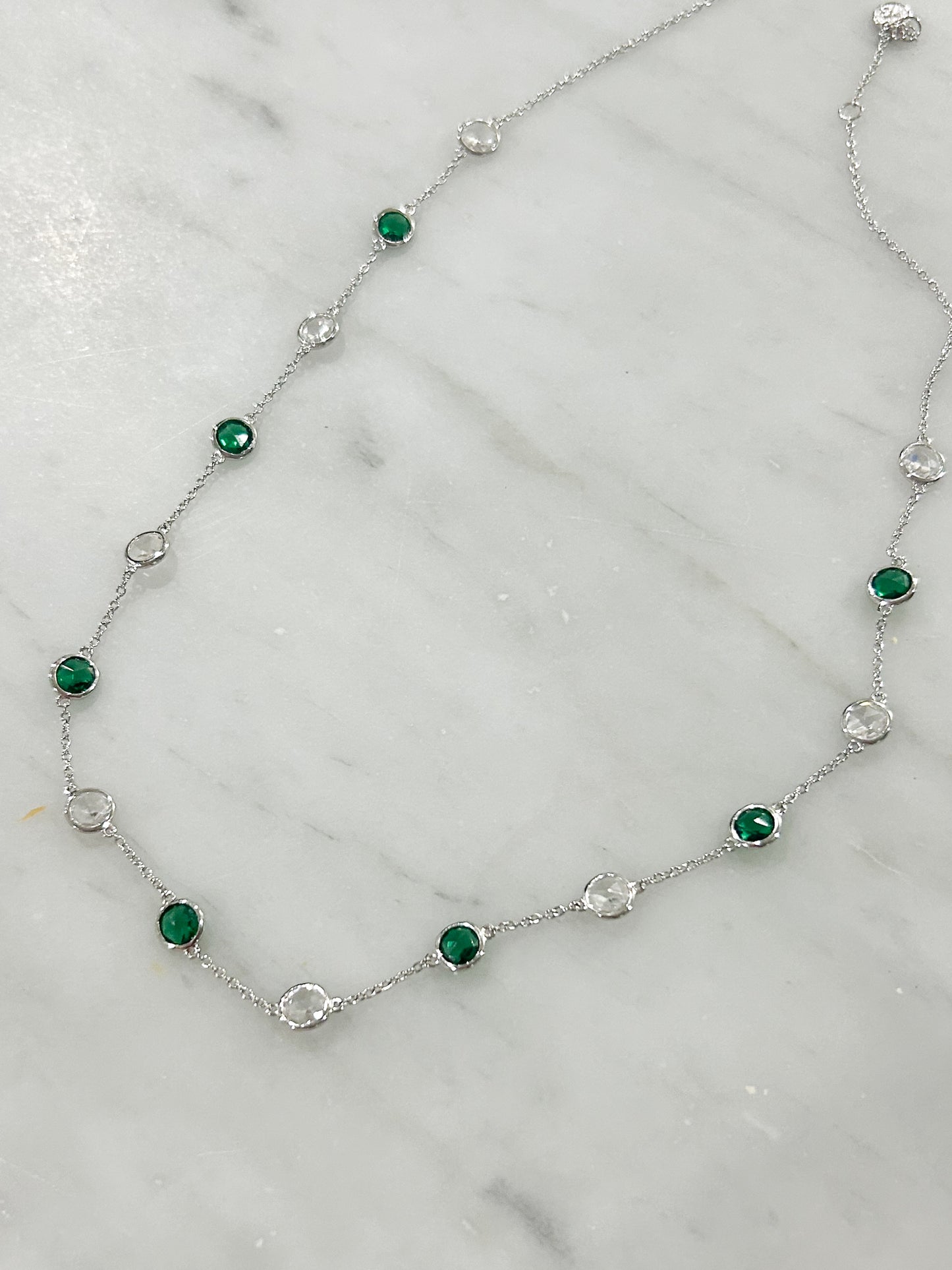Emerald by the Yard Necklace