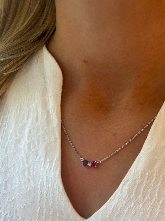 Birthstone Diamond Necklace
