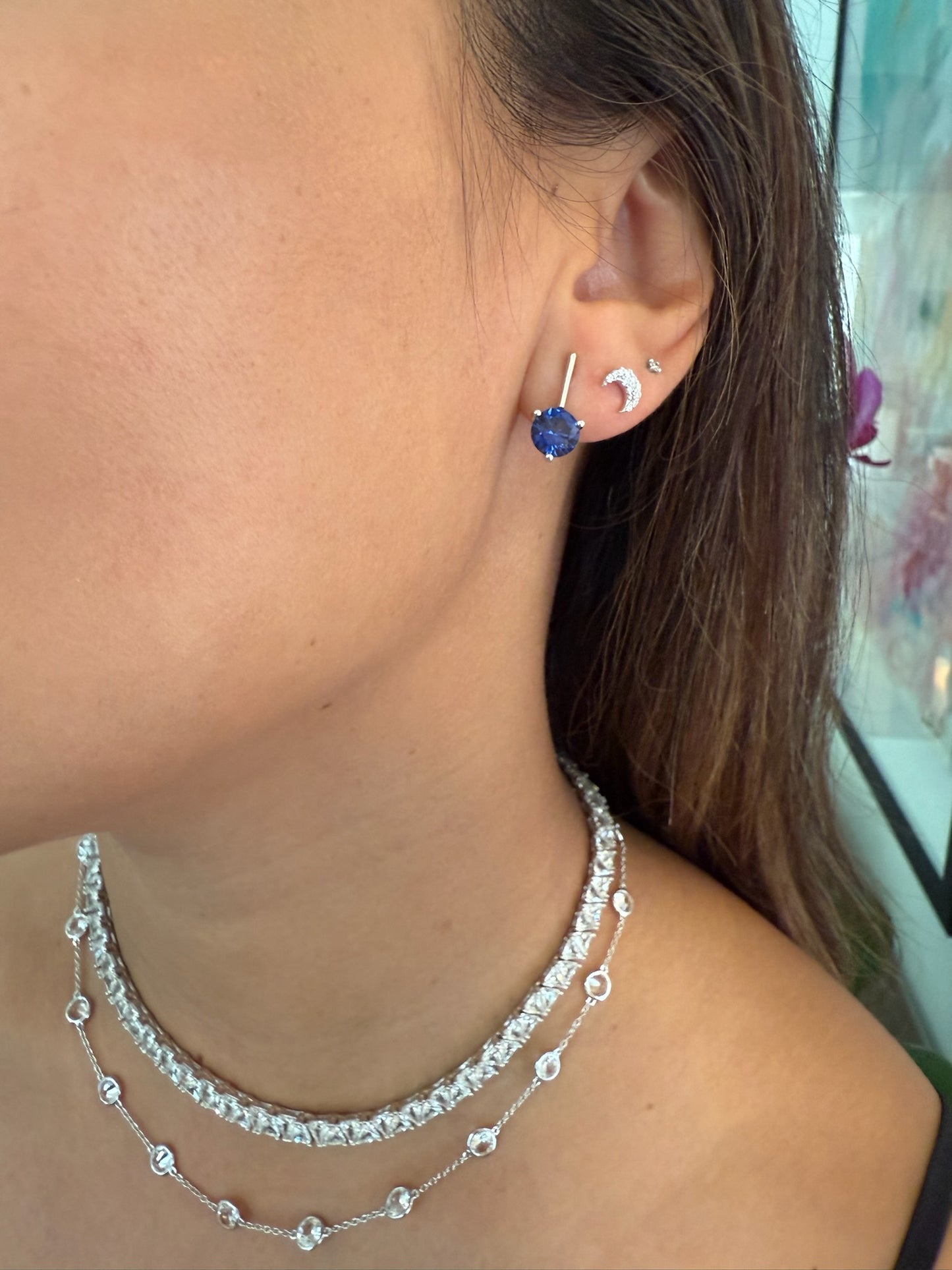 Stud Drop Earrings