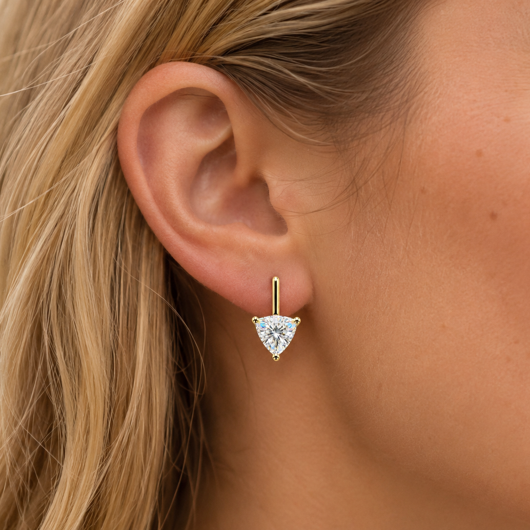 Trillion Drop Earrings