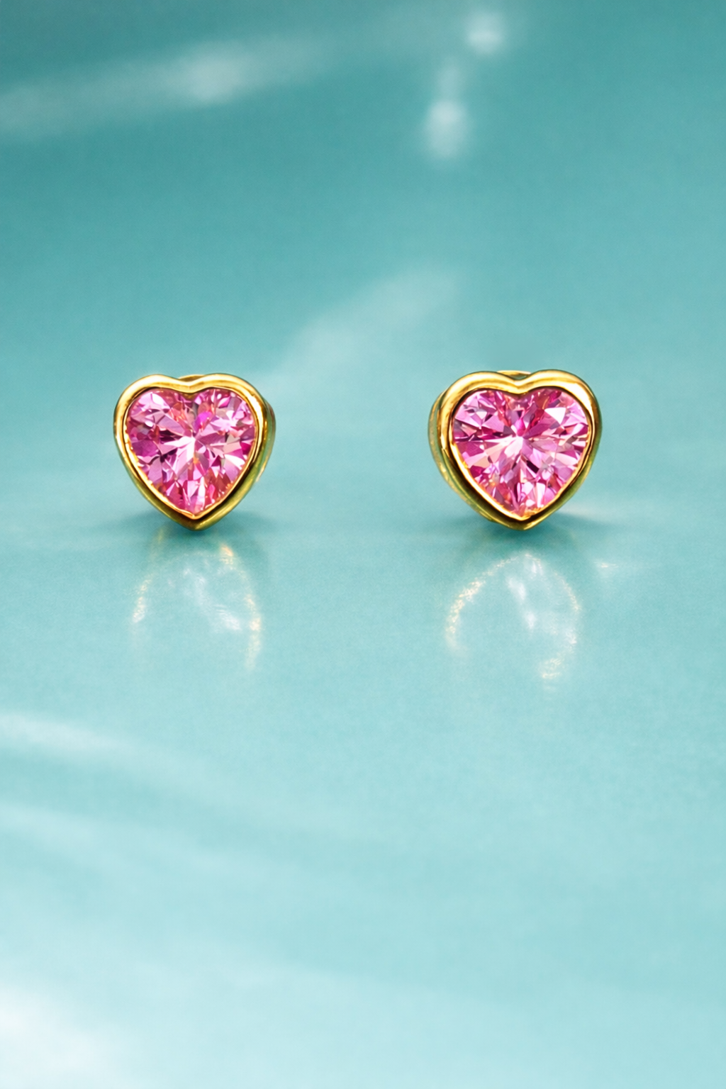Heart Bezel Studs