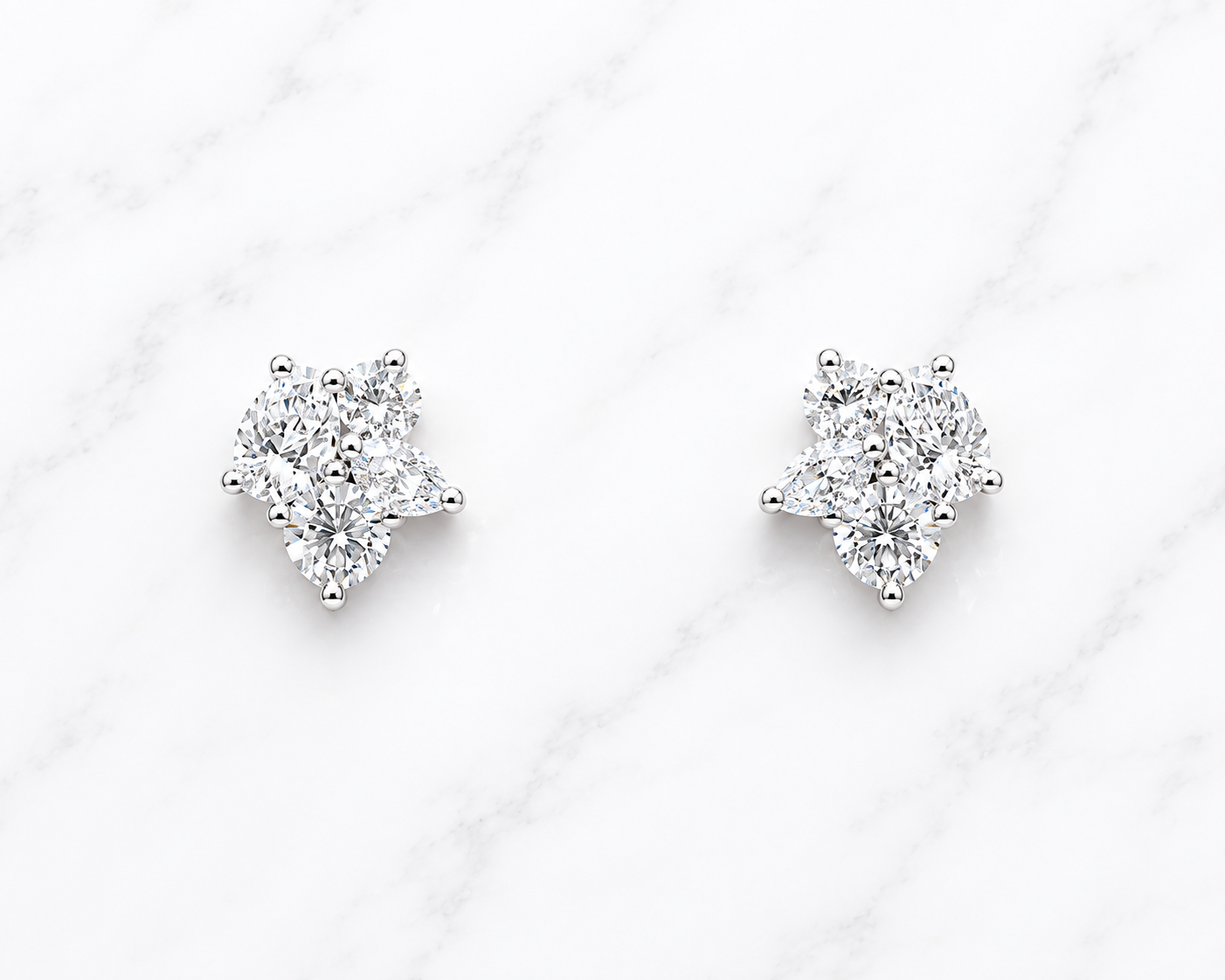 Cluster Diamond Earrings