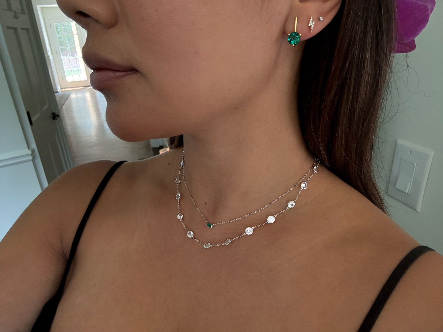 Stud Drop Earrings
