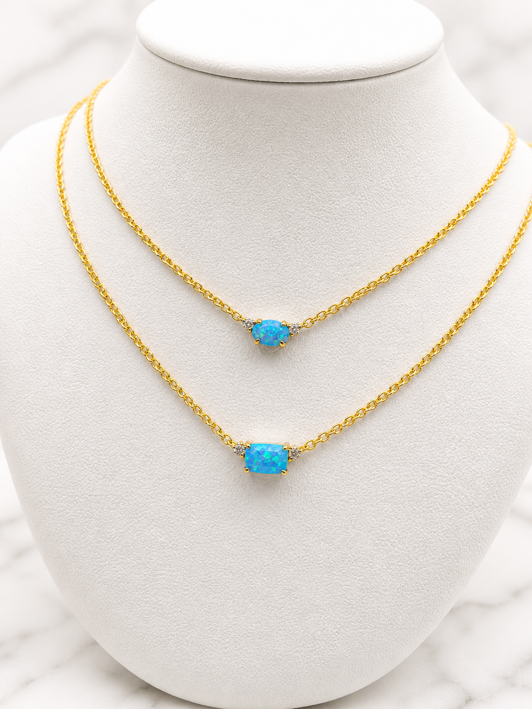 Dainty Blue Hawaii Necklace