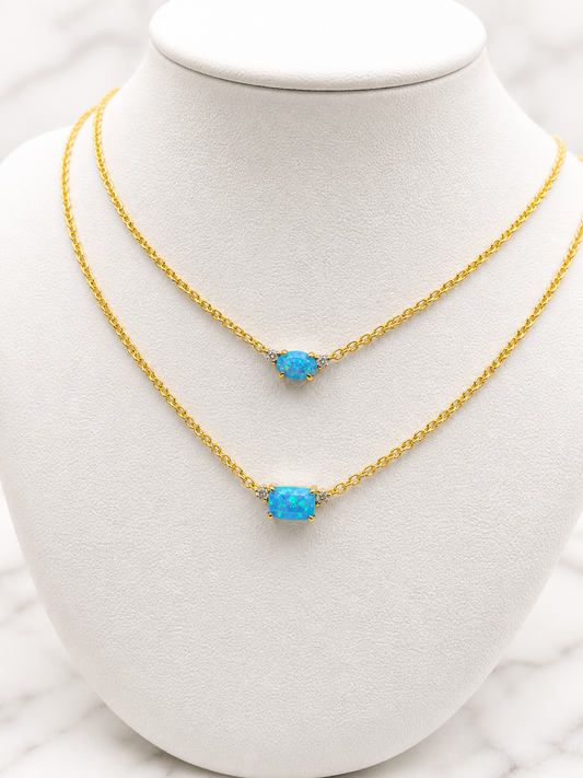 Dainty Blue Hawaii Necklace