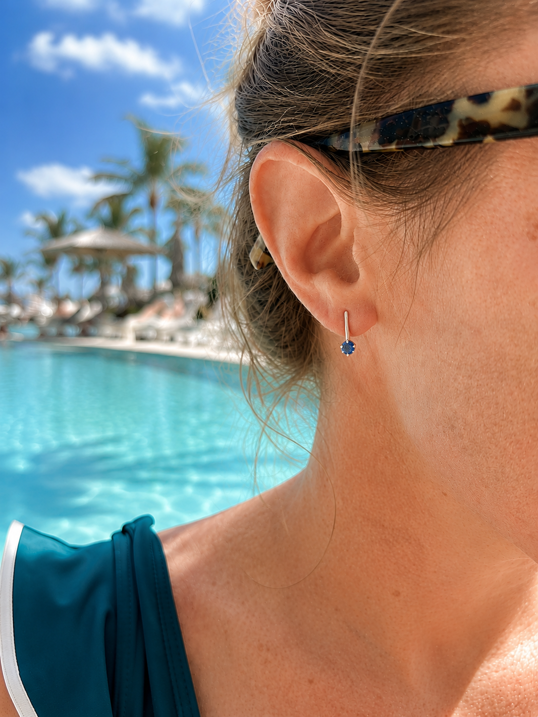 Stud Drop Earrings
