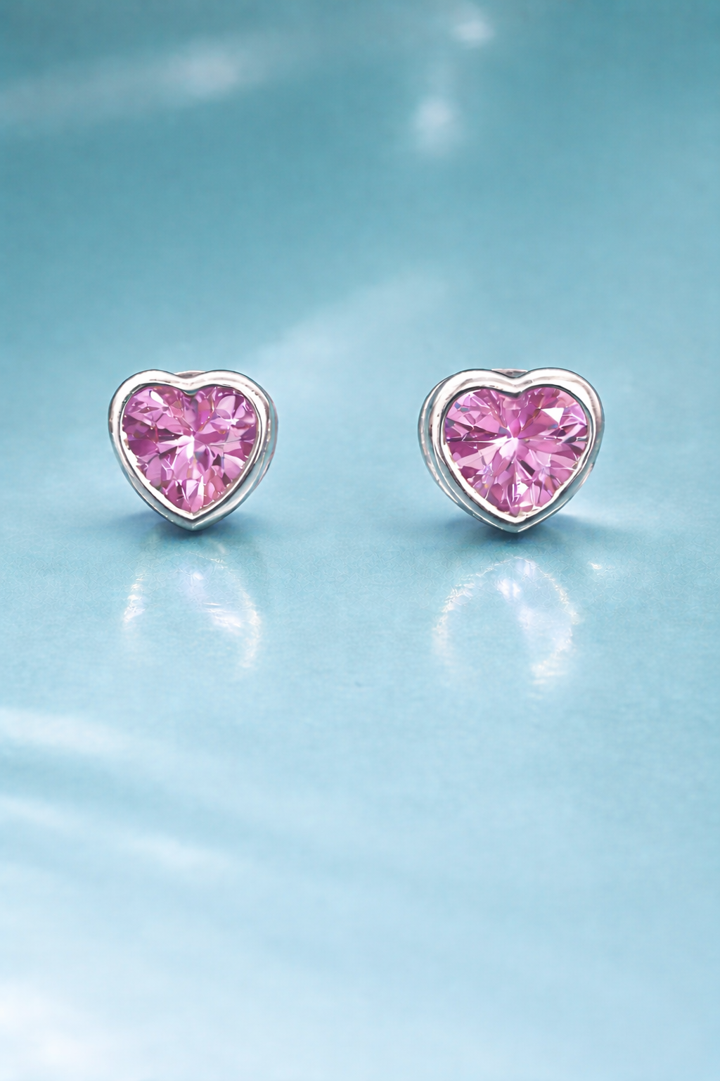 Heart Bezel Studs