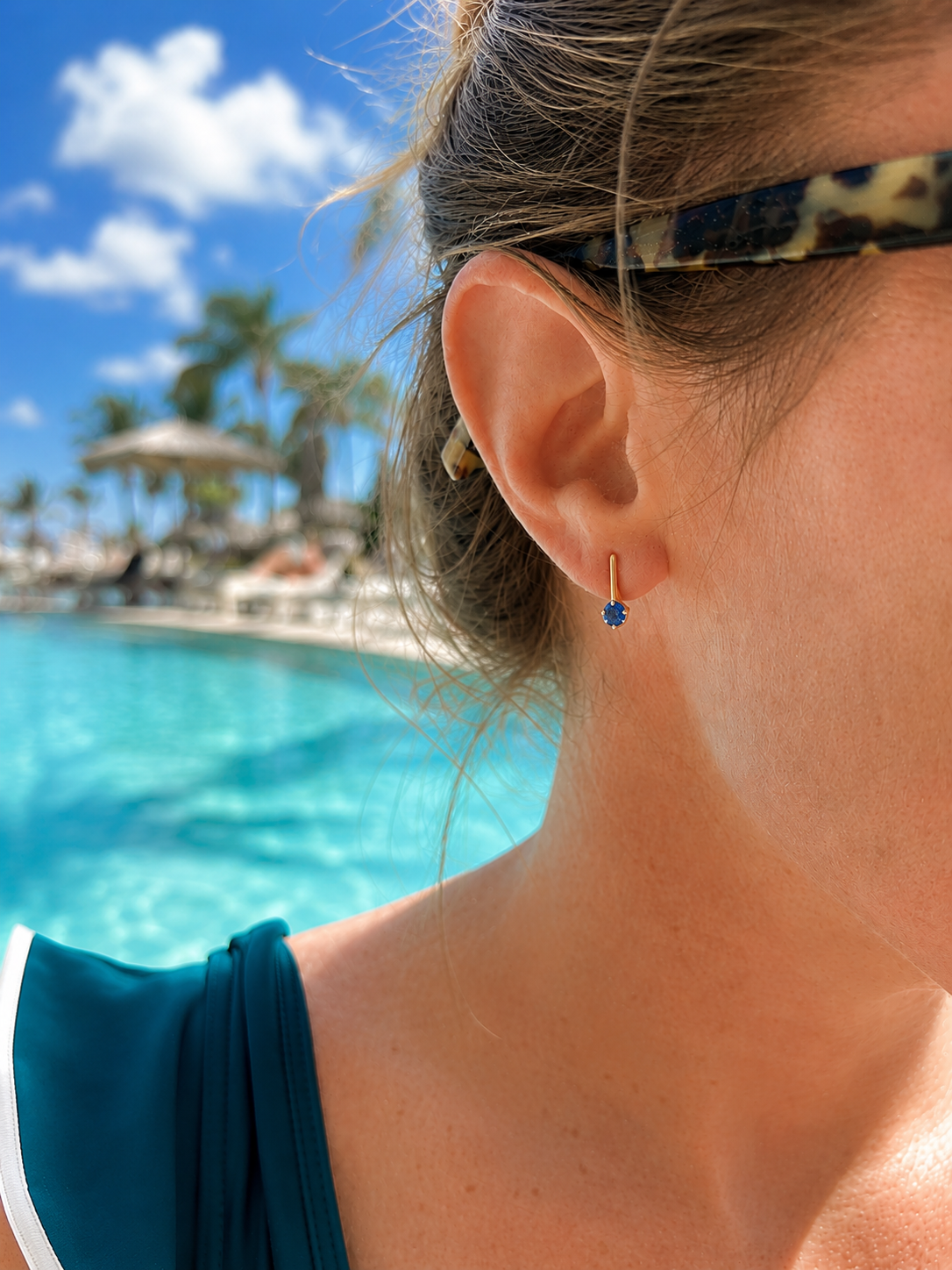 Stud Drop Earrings