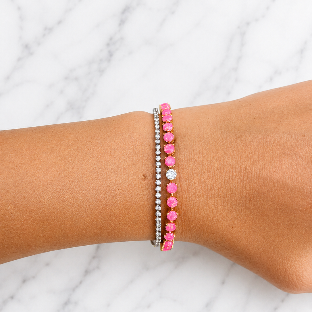 Cosmo Opal & Diamond Tennis Bracelet