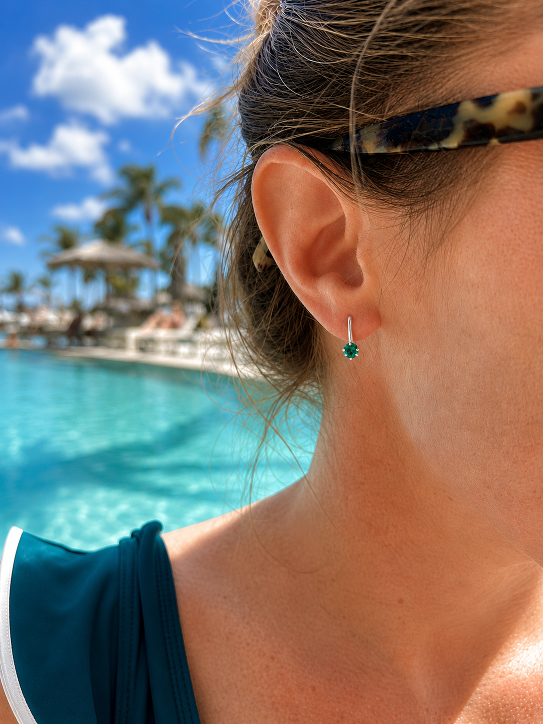 Stud Drop Earrings