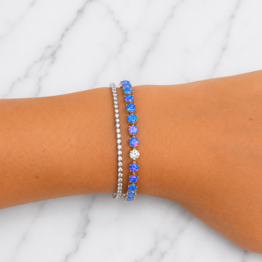 Sapphire Martini Opal and Diamond Bracelet