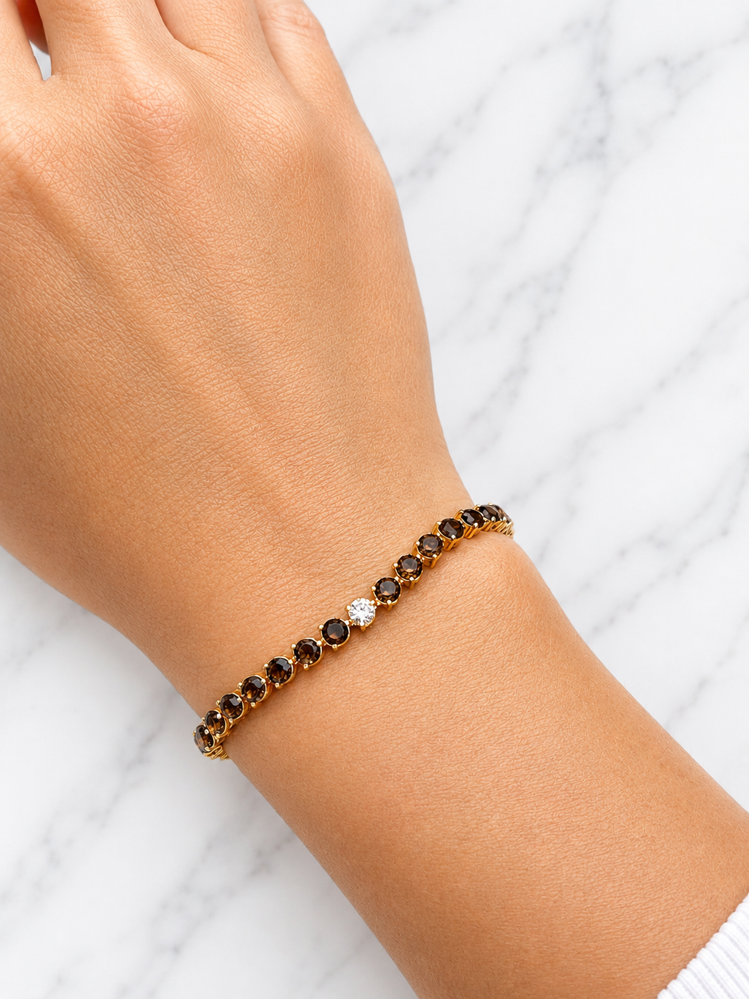 Espresso Martini Opal and Diamond Bracelet