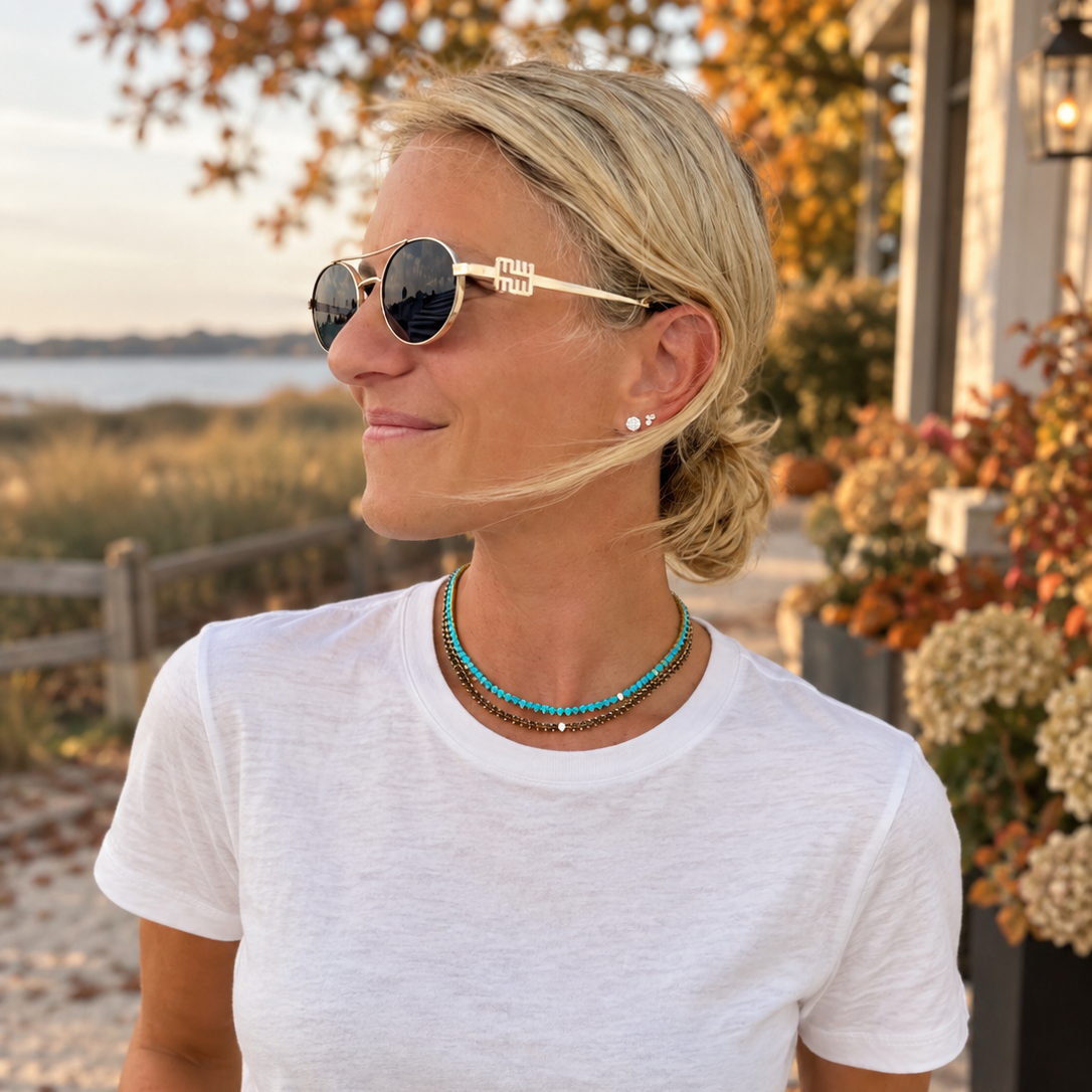 Espresso Martini Opal and Diamond Necklace