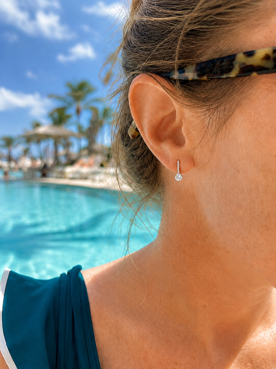 Stud Drop Earrings