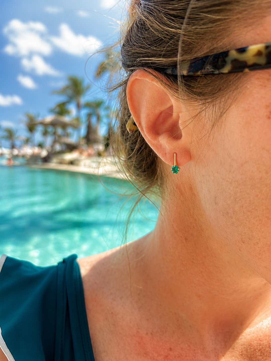 Stud Drop Earrings