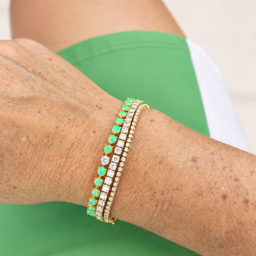 Mint Julep Opal and Diamond Bracelet