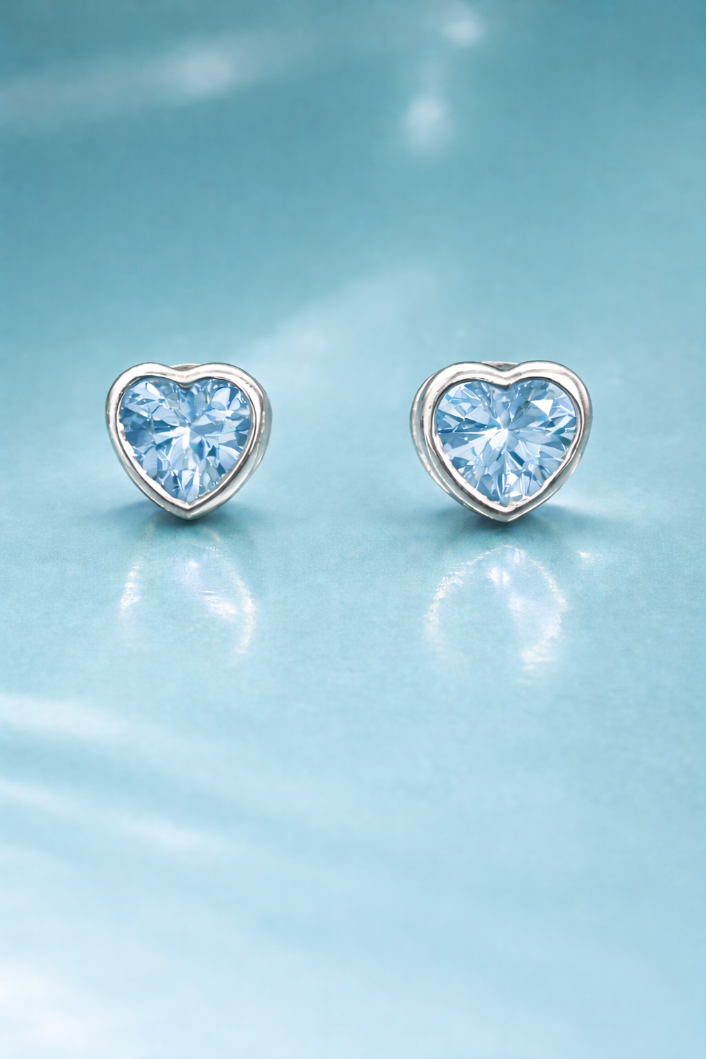 Heart Bezel Studs