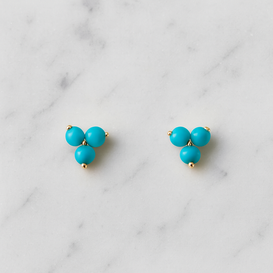 Turquoise 3 Stone Earring