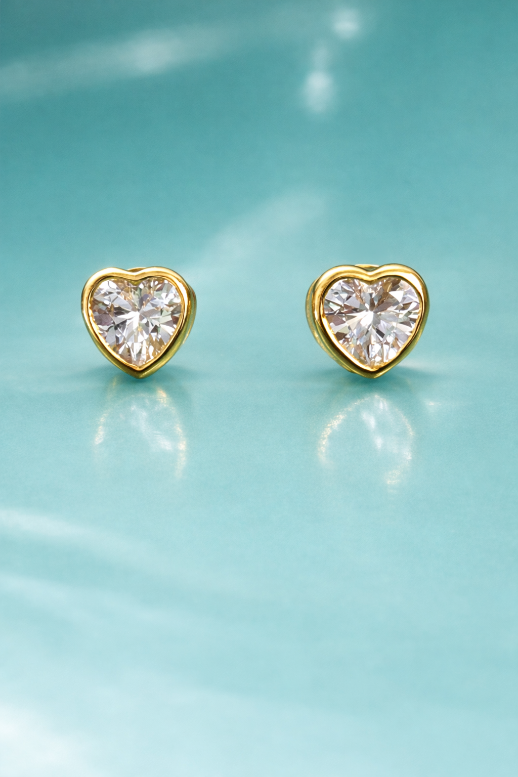 Heart Bezel Studs