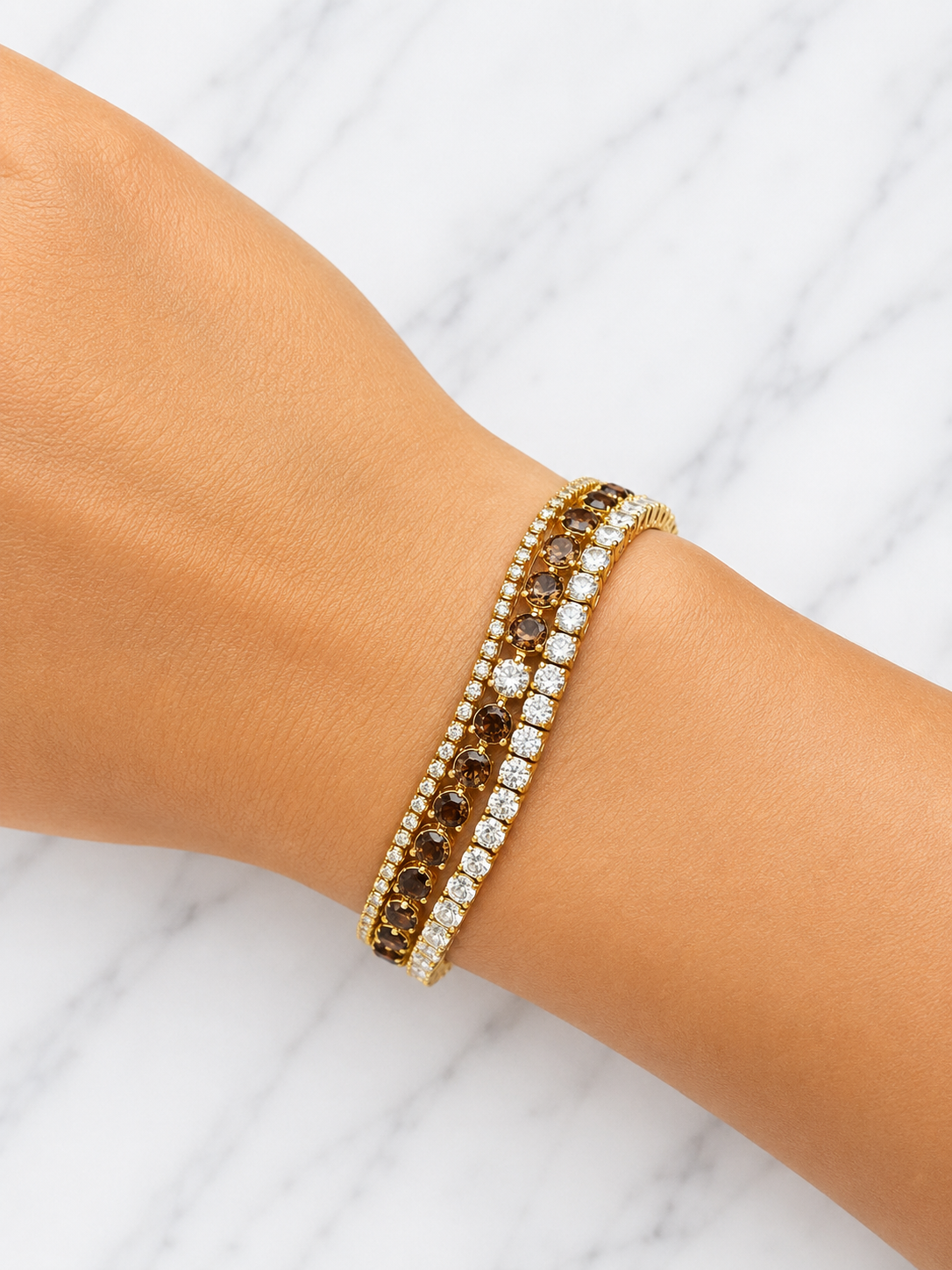 Espresso Martini Opal and Diamond Bracelet