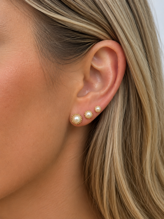 Classic Pearl Stud Earrings