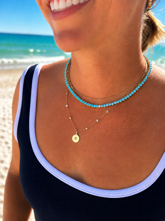 Sapphire Spritz Opal & Diamond Necklace
