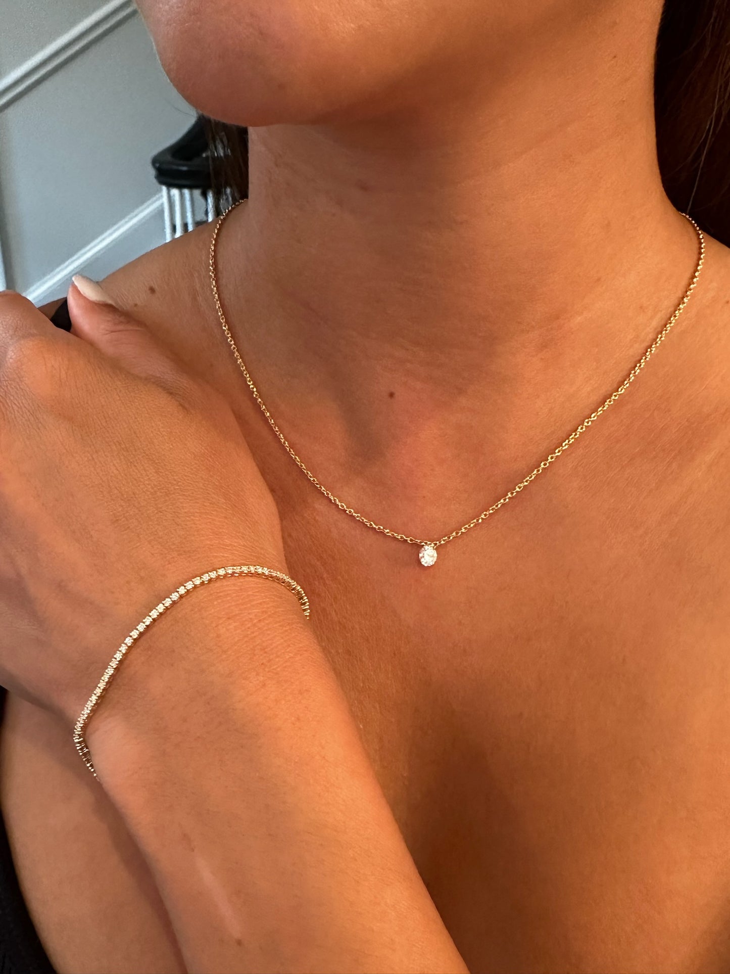 Signature Floating Diamond Necklace