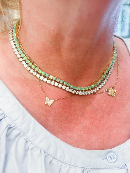 Mint Julep Opal and Diamond Necklace