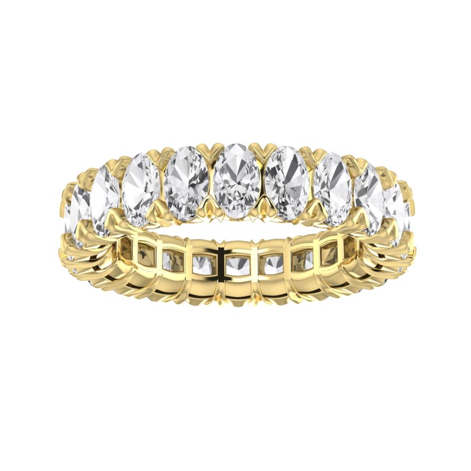 Upright Oval Prong Ring